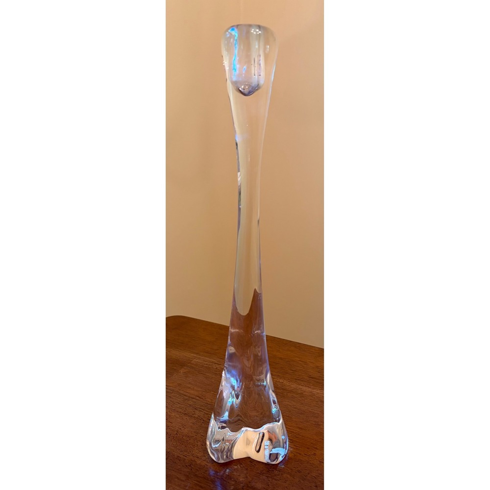 Vintage Tiffany & Co Elsa Peretti Crystal Bone Candlestick Holder 13 3/4" SIGNED